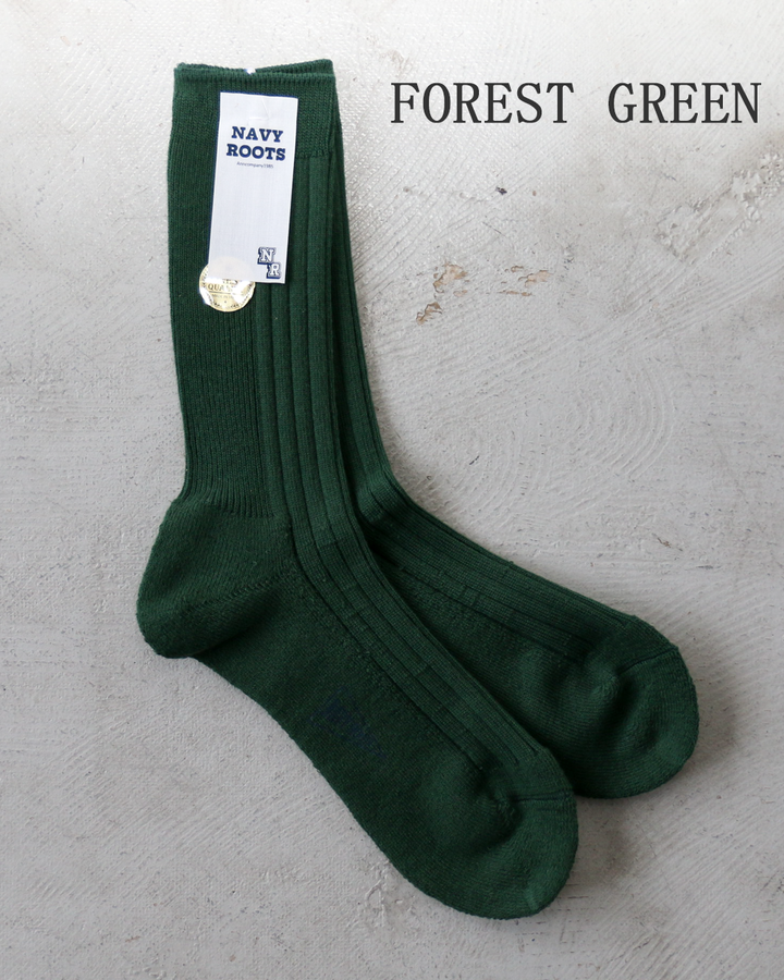 NAVY ROOTS ネイビールーツ Pile Color Rib Socks