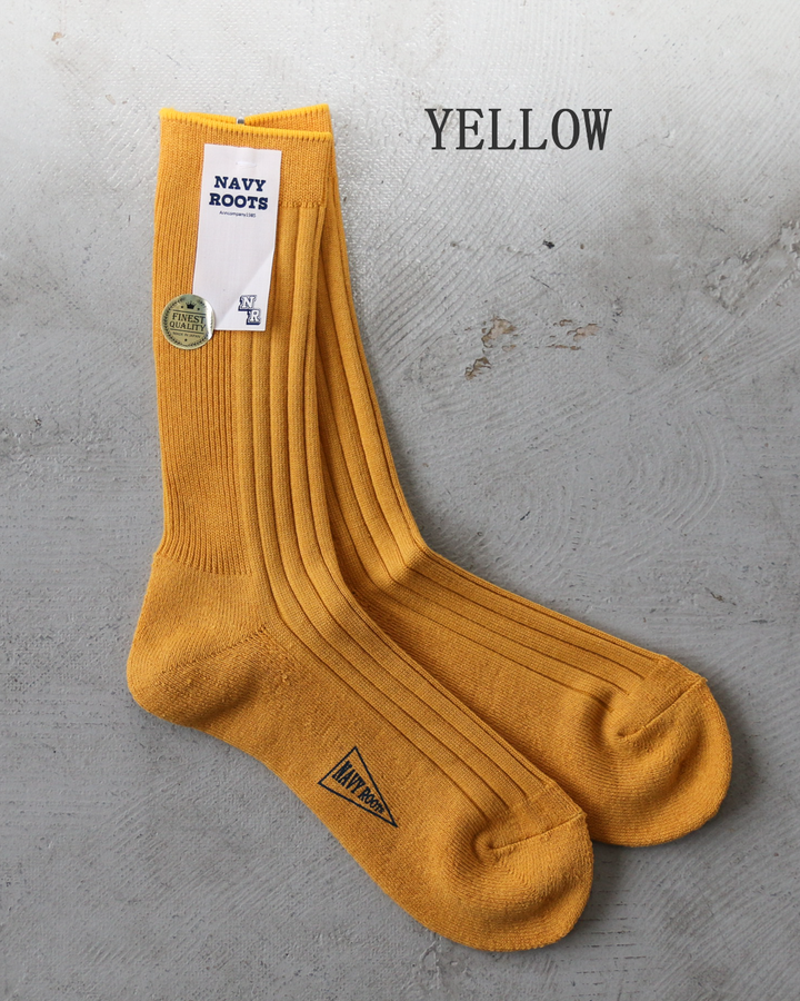 NAVY ROOTS ネイビールーツ Pile Color Rib Socks
