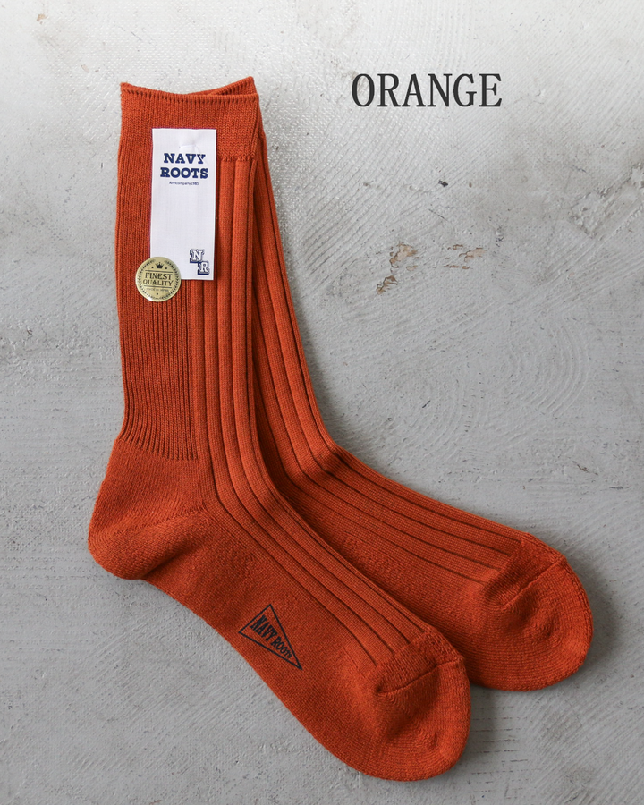 NAVY ROOTS ネイビールーツ Pile Color Rib Socks