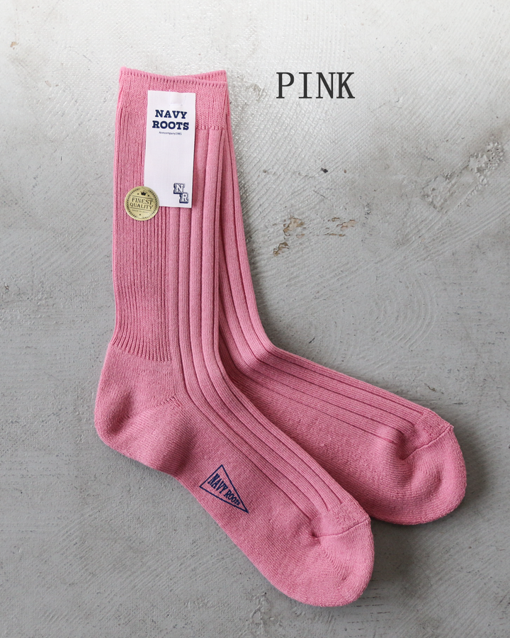 NAVY ROOTS ネイビールーツ Pile Color Rib Socks