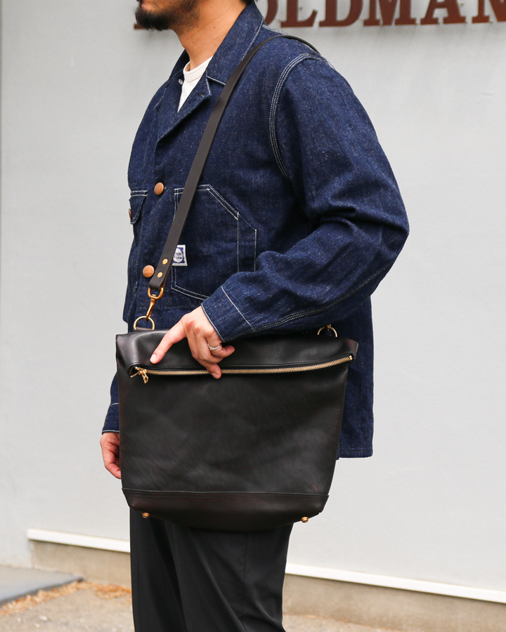 VASCO VS-245LS LEATHER NELSON 2WAY BAG SMALL Black