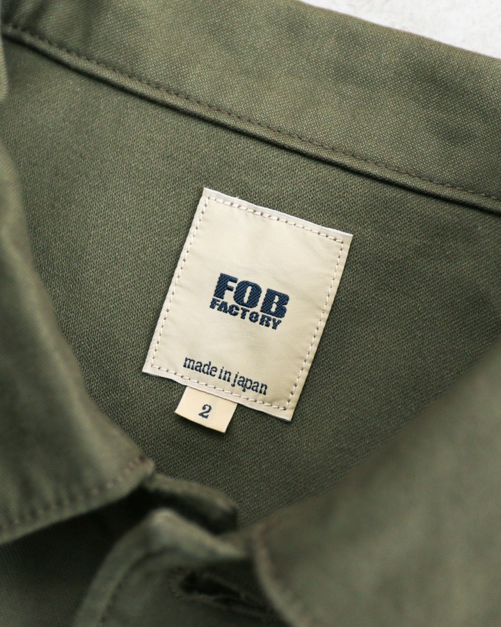 FOB factory エフオービーファクトリー F2469 UTILITY UNIFORM SHIRT Olive