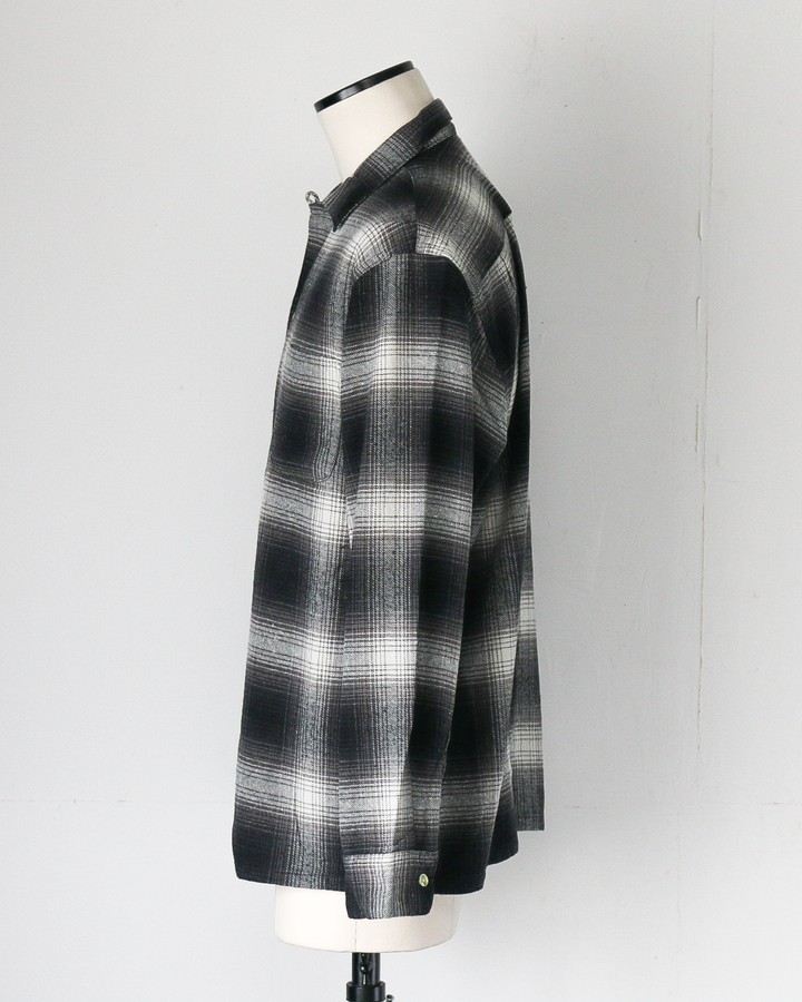 TOWN CRAFT タウンクラフト tc24f018 Flannel Check Loop Collar Shirt Off White