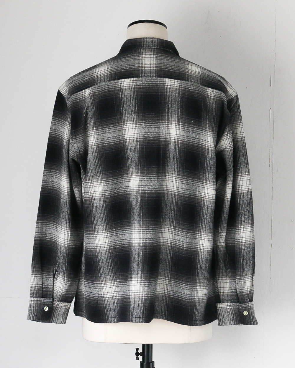 TOWN CRAFT タウンクラフト tc24f018 Flannel Check Loop Collar Shirt Off White
