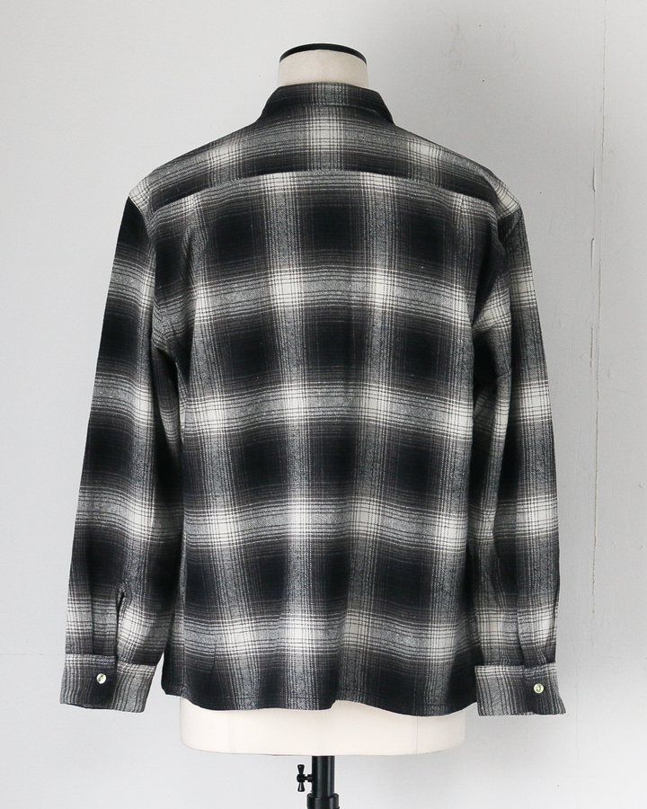 TOWN CRAFT タウンクラフト tc24f018 Flannel Check Loop Collar Shirt Off White