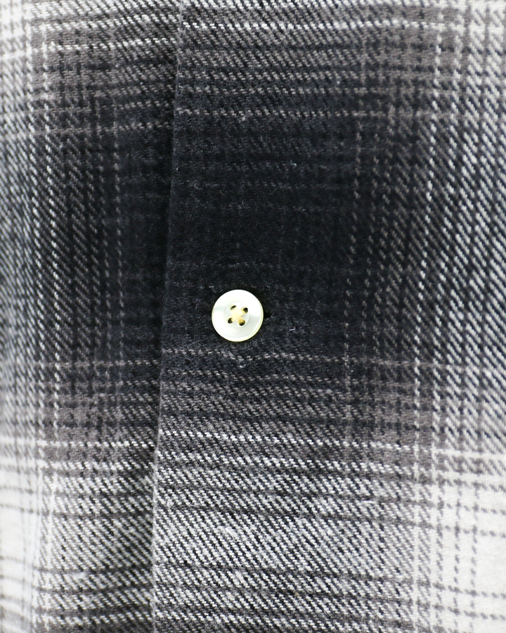 TOWN CRAFT タウンクラフト tc24f018 Flannel Check Loop Collar Shirt Off White