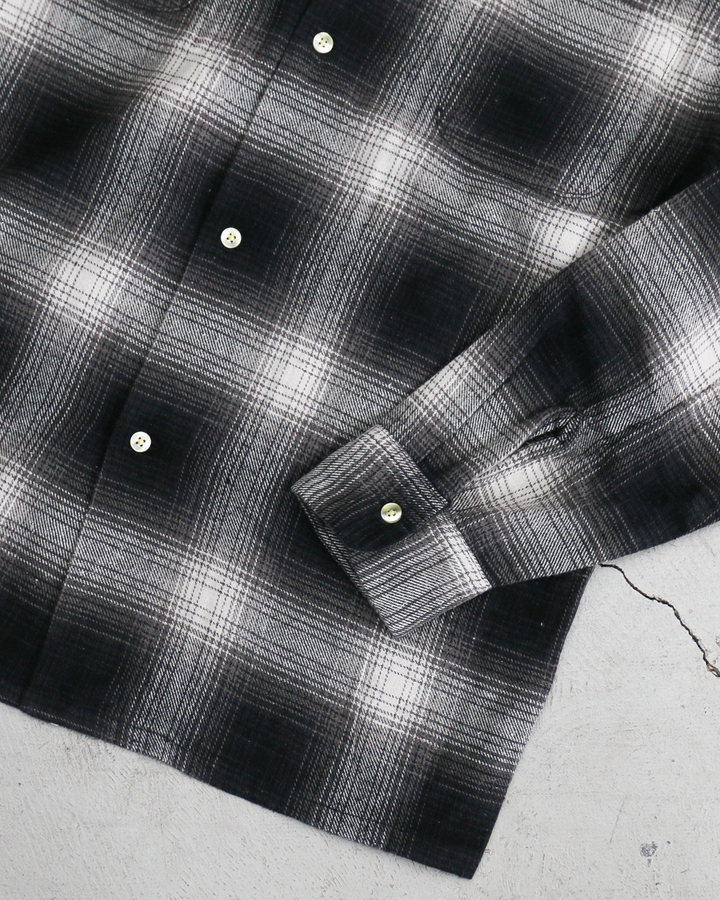 TOWN CRAFT タウンクラフト tc24f018 Flannel Check Loop Collar Shirt Off White