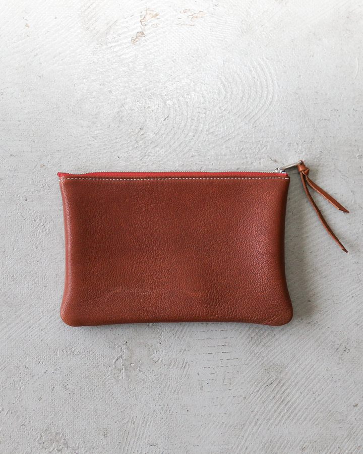 ITUAIS イトゥアイス DOESKIN LEATHER POUCH Brown