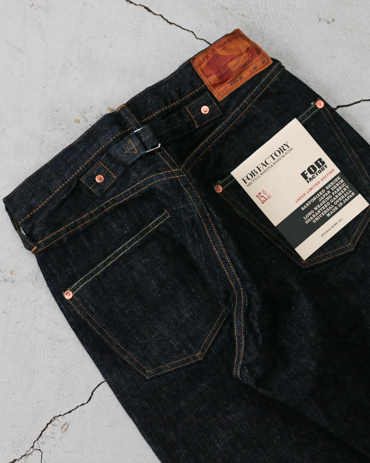 FOB factory F165-25 15oz SELVEDGE GARAGE DENIM 5P JEANS