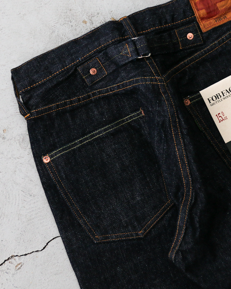 FOB factory F165-25 15oz SELVEDGE GARAGE DENIM 5P JEANS