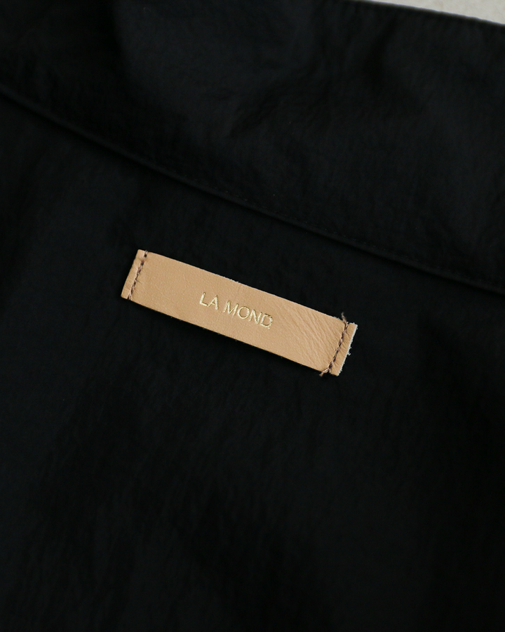 LAMOND ラモンド POCKETABLE NYLON BLOUSON Black