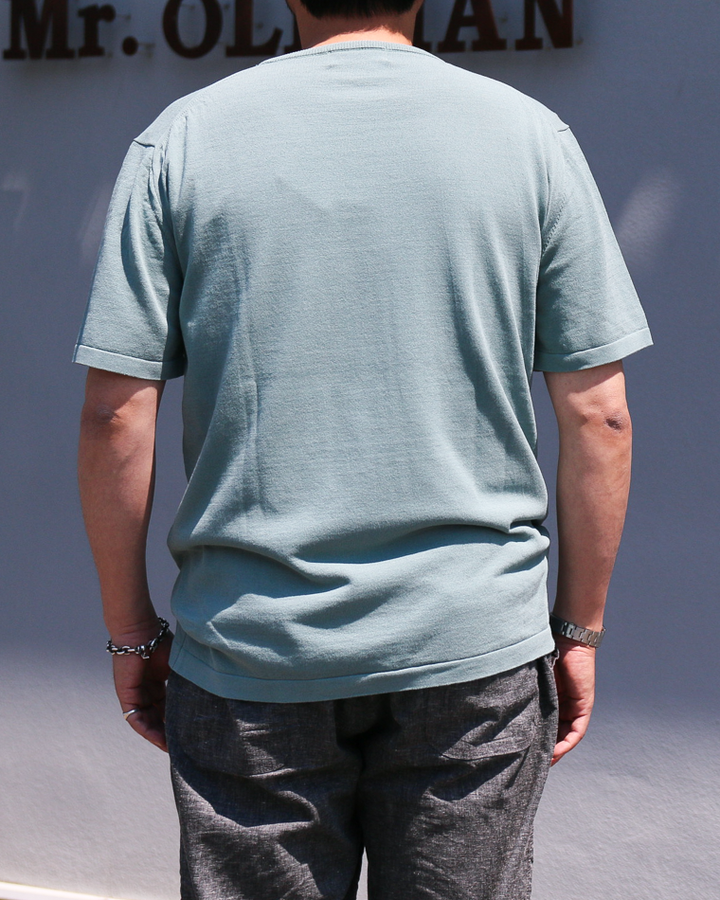 MOON CASTLE IC13 Ice Cotton RELAX CREW NECK Mint Green