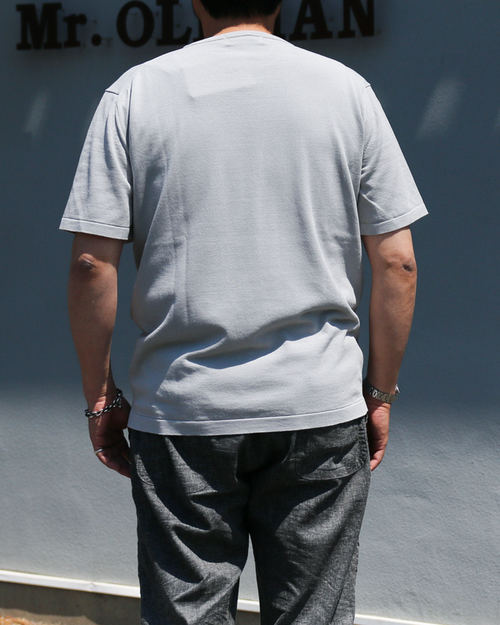 MOON CASTLE IC13 Ice Cotton RELAX CREW NECK Light Gray