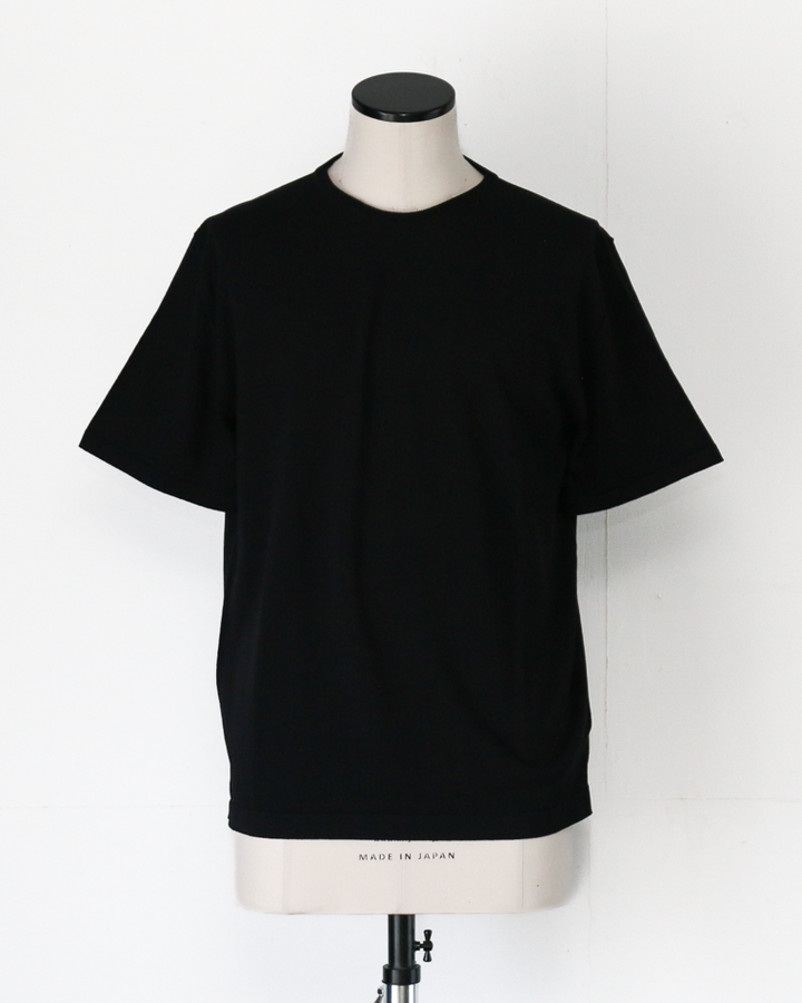 MOON CASTLE IC13 Ice Cotton RELAX CREW NECK Black
