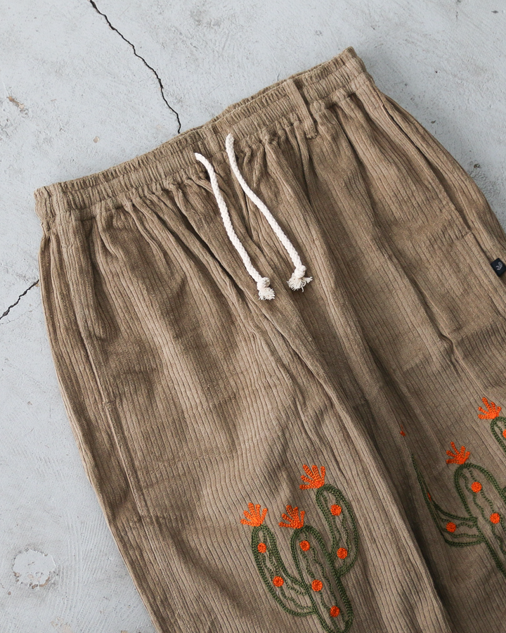 Mr.OLDMAN × JAWANDI ジャワンディ Cactus Embroidery Corduroy Santai Pants