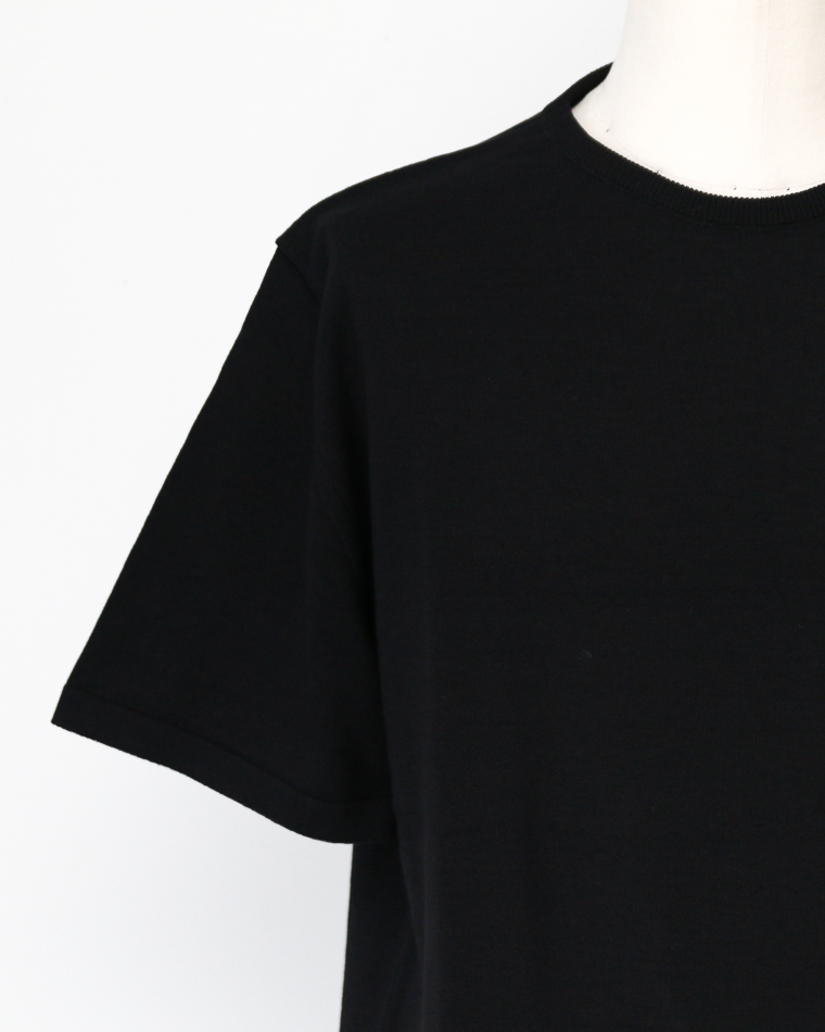 MOON CASTLE IC13 Ice Cotton RELAX CREW NECK Black