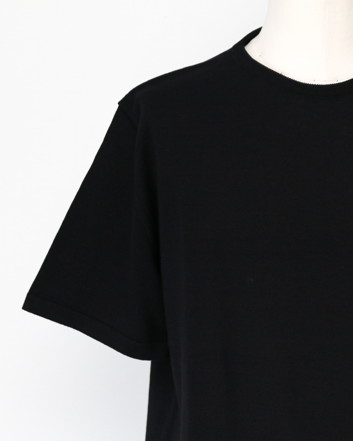 MOON CASTLE IC13 Ice Cotton RELAX CREW NECK Black