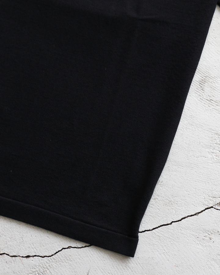 MOON CASTLE IC13 Ice Cotton RELAX CREW NECK Black