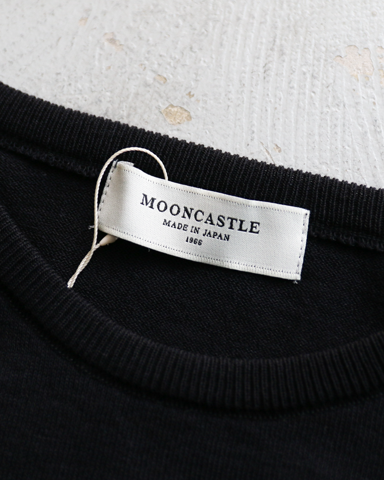 MOON CASTLE IC13 Ice Cotton RELAX CREW NECK Black