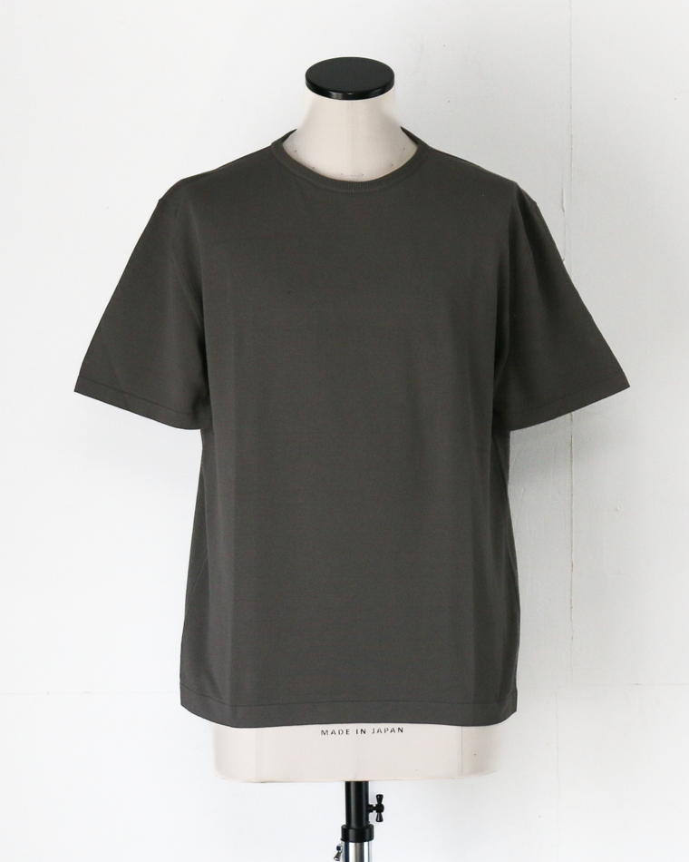 MOON CASTLE IC13 Ice Cotton RELAX CREW NECK Charcoal