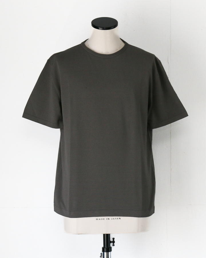 MOON CASTLE IC13 Ice Cotton RELAX CREW NECK Charcoal