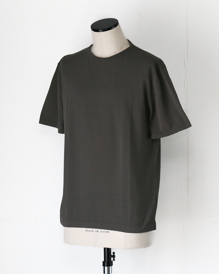 MOON CASTLE IC13 Ice Cotton RELAX CREW NECK Charcoal
