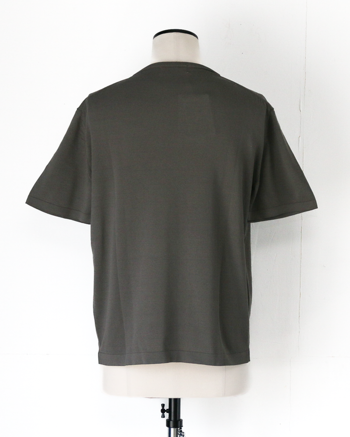 MOON CASTLE IC13 Ice Cotton RELAX CREW NECK Charcoal