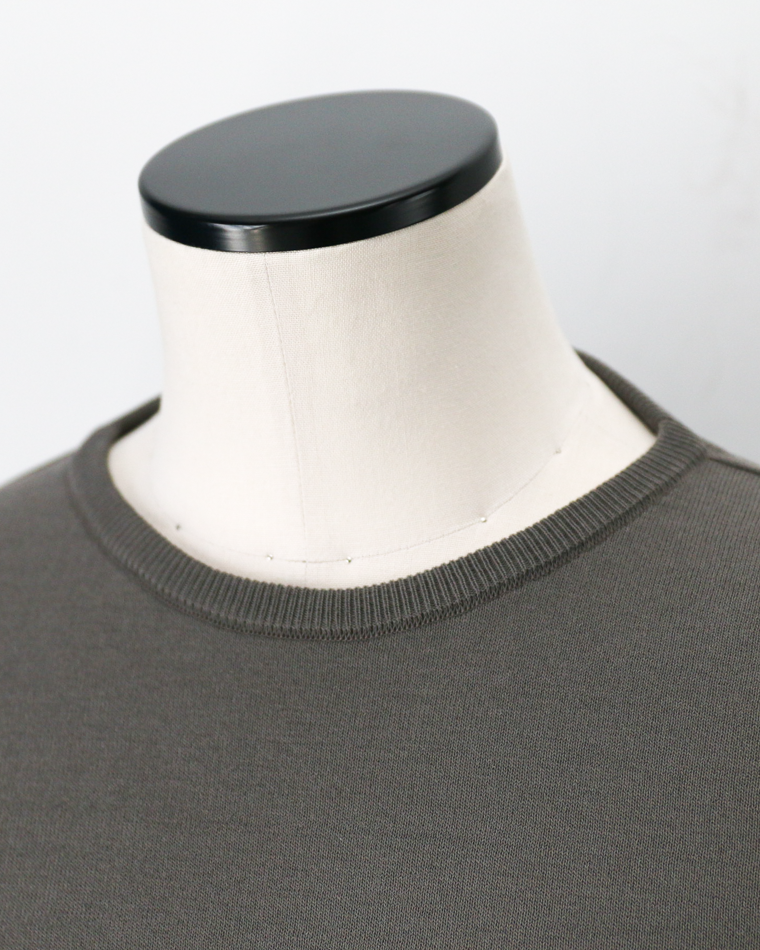 MOON CASTLE IC13 Ice Cotton RELAX CREW NECK Charcoal