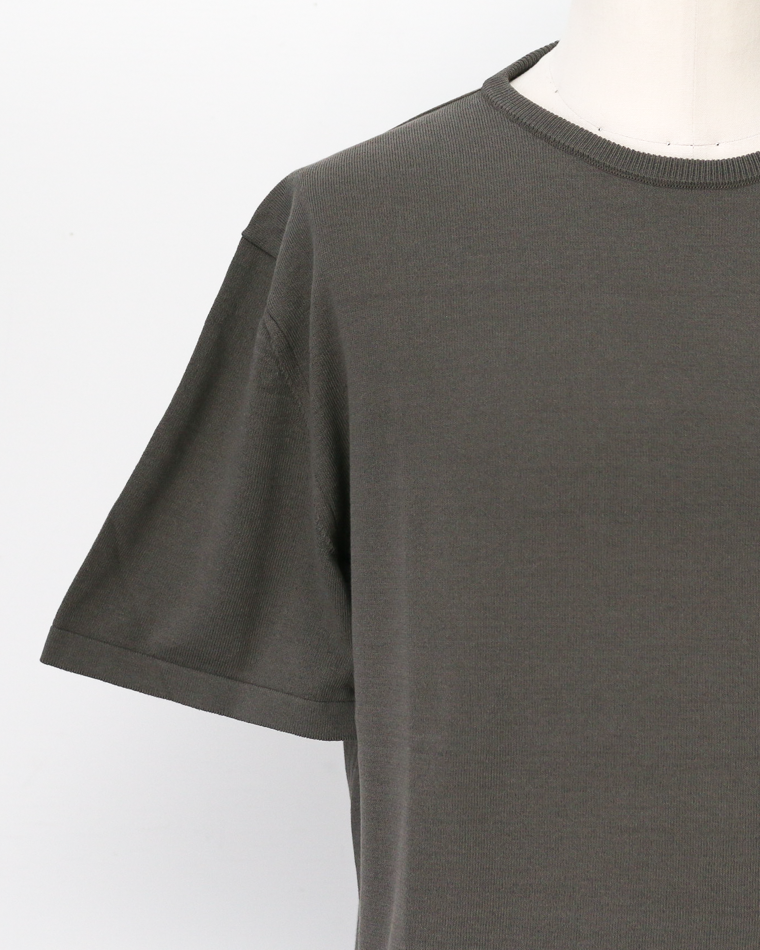 MOON CASTLE IC13 Ice Cotton RELAX CREW NECK Charcoal
