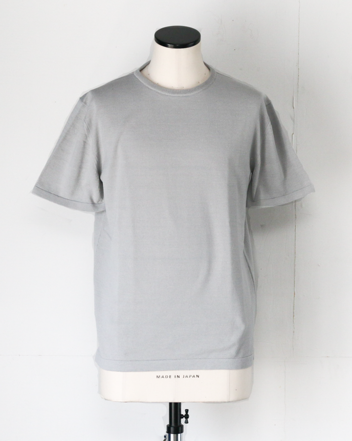 MOON CASTLE IC13 Ice Cotton RELAX CREW NECK Light Gray