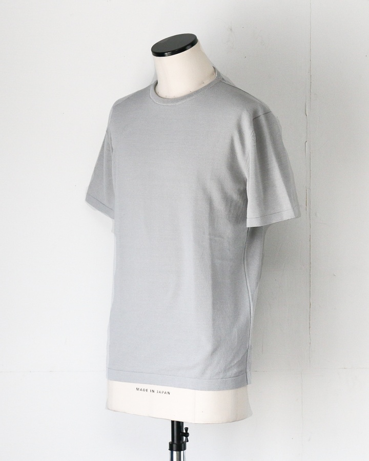 MOON CASTLE IC13 Ice Cotton RELAX CREW NECK Light Gray