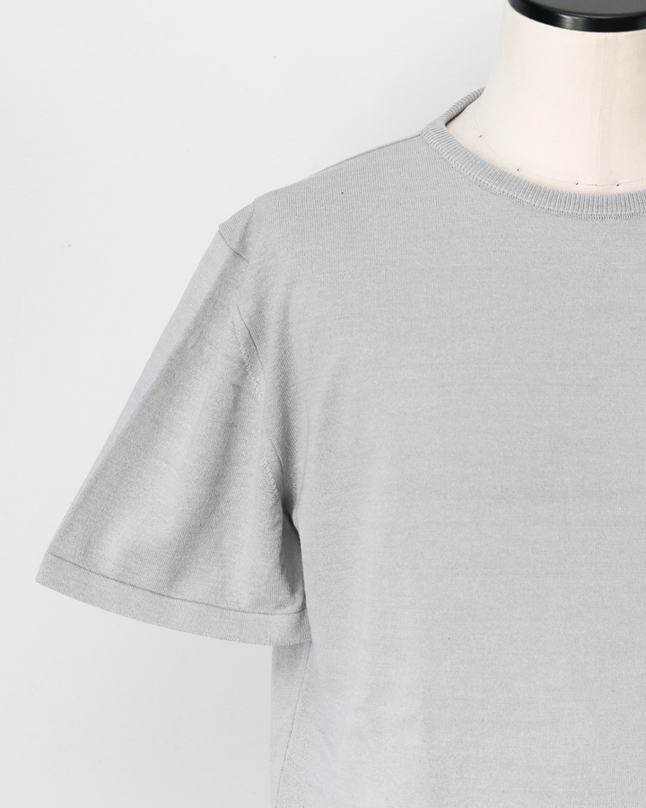 MOON CASTLE IC13 Ice Cotton RELAX CREW NECK Light Gray