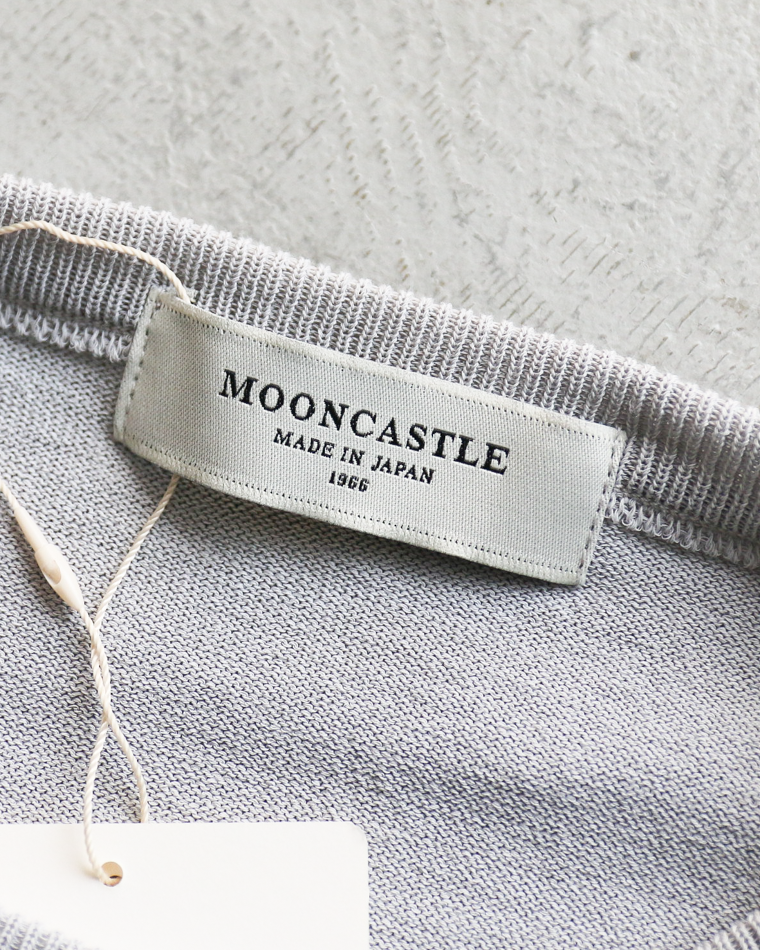 MOON CASTLE IC13 Ice Cotton RELAX CREW NECK Light Gray