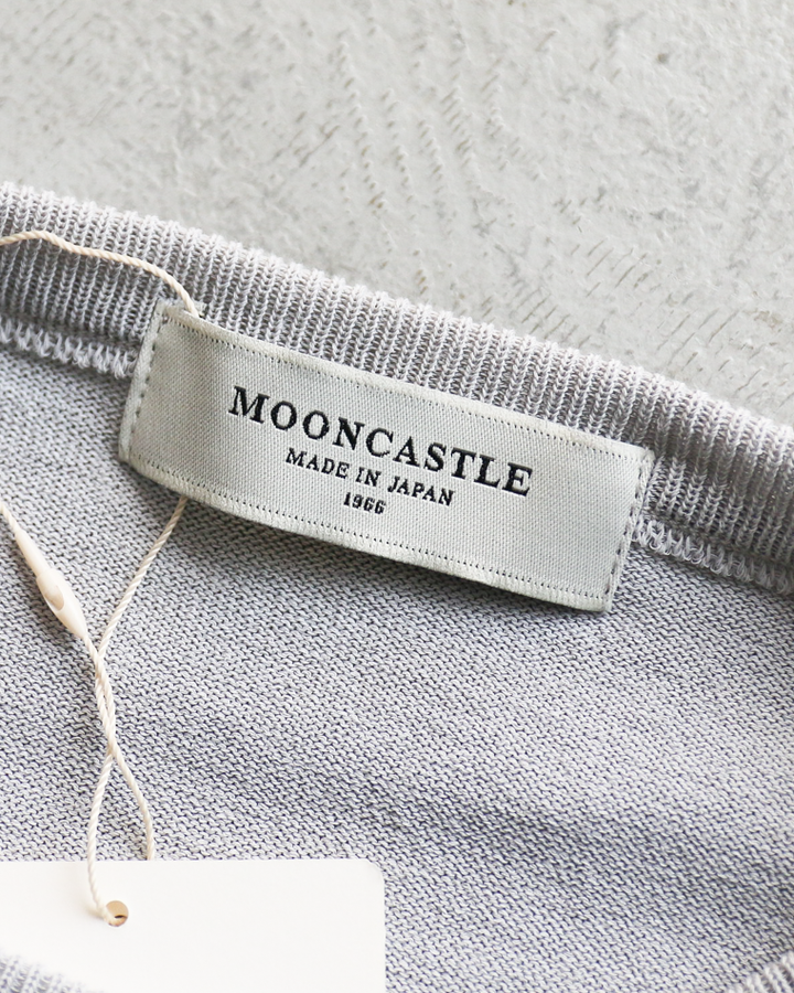 MOON CASTLE IC13 Ice Cotton RELAX CREW NECK Light Gray