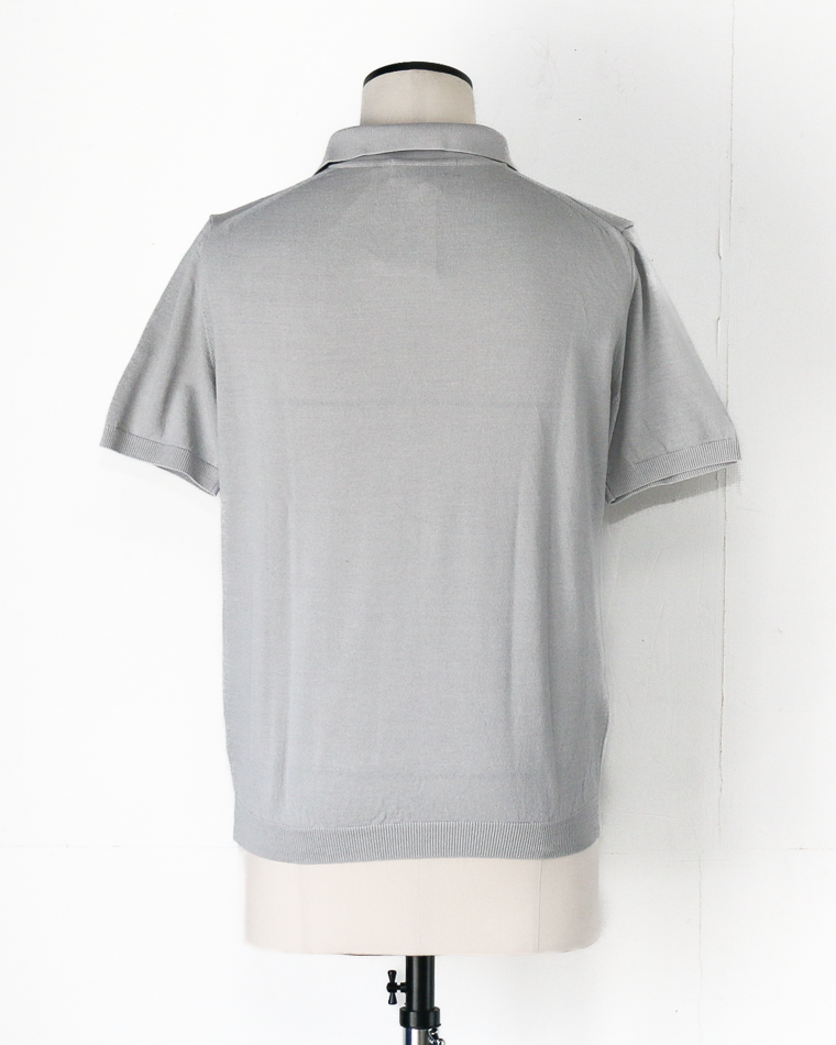 MOON CASTLE IC5 Ice Cotton Skipper Polo Neck Light Gray