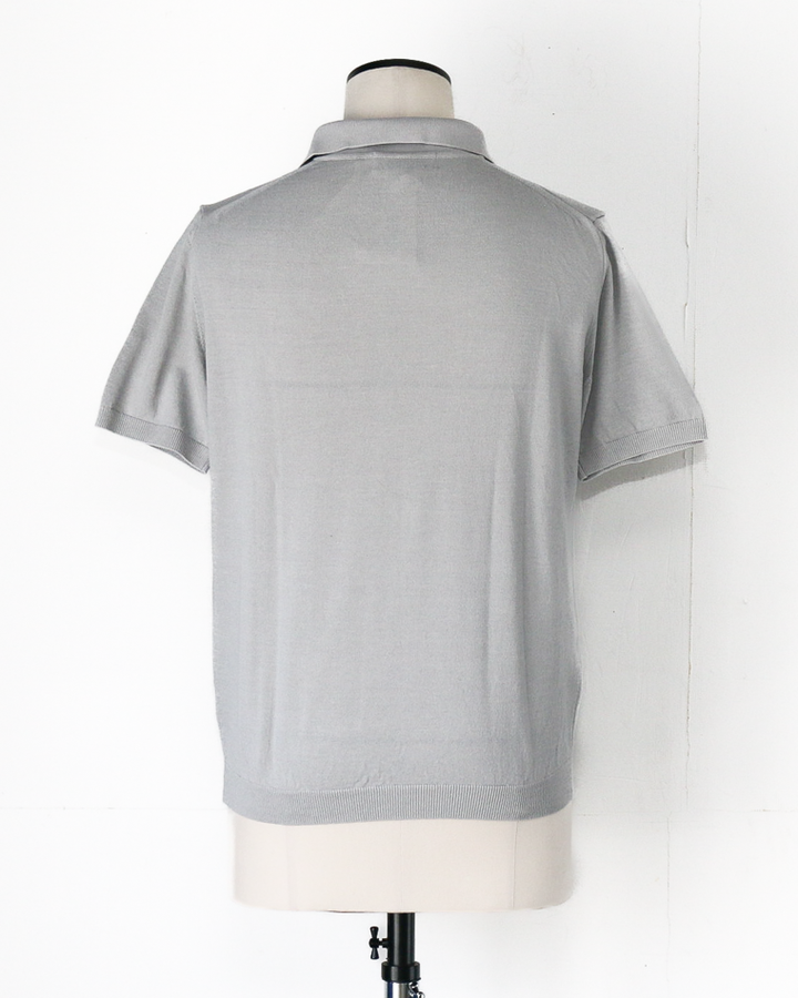 MOON CASTLE IC5 Ice Cotton Skipper Polo Neck Light Gray