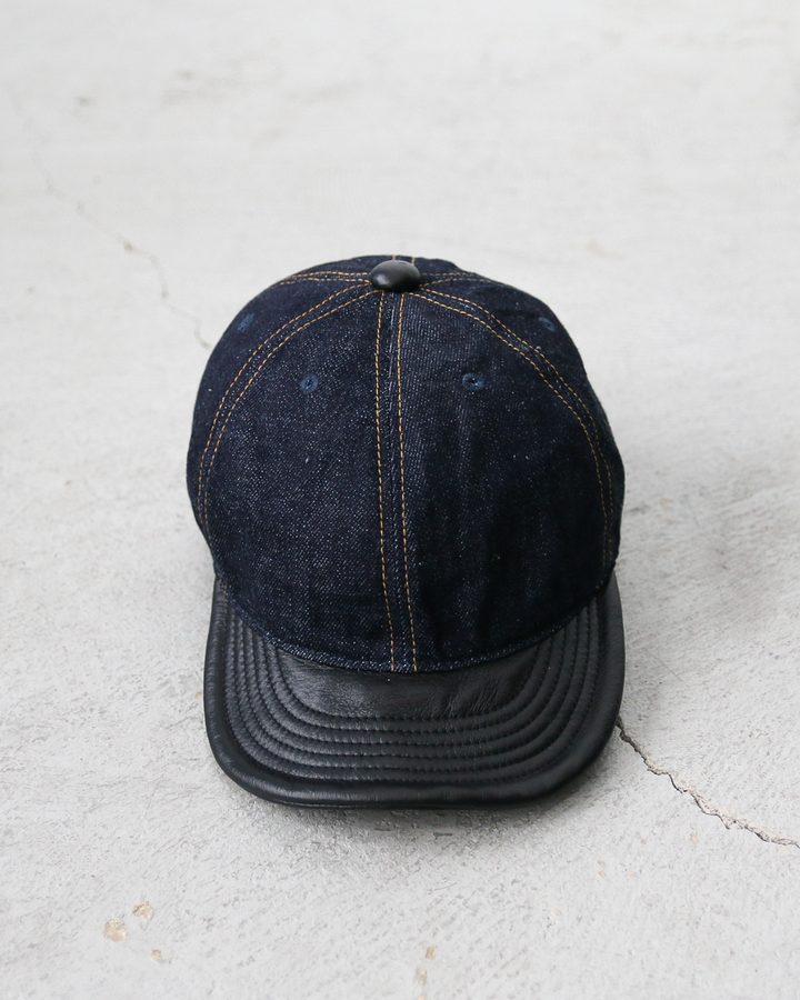 HIGHER ハイヤー HT25020C Denim × Leather Brim Cap