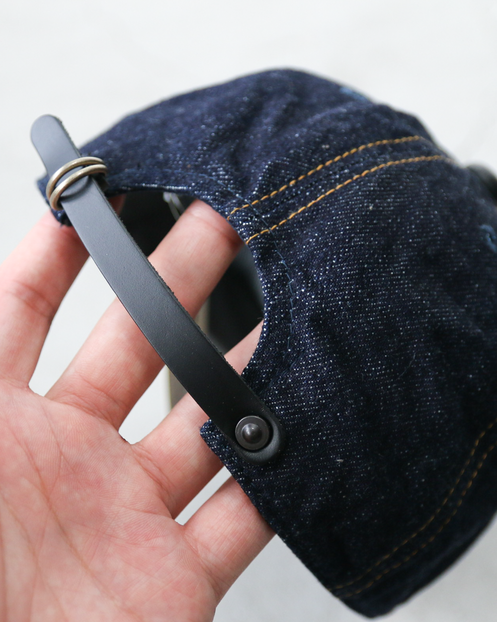 HIGHER ハイヤー HT25020C Denim × Leather Brim Cap