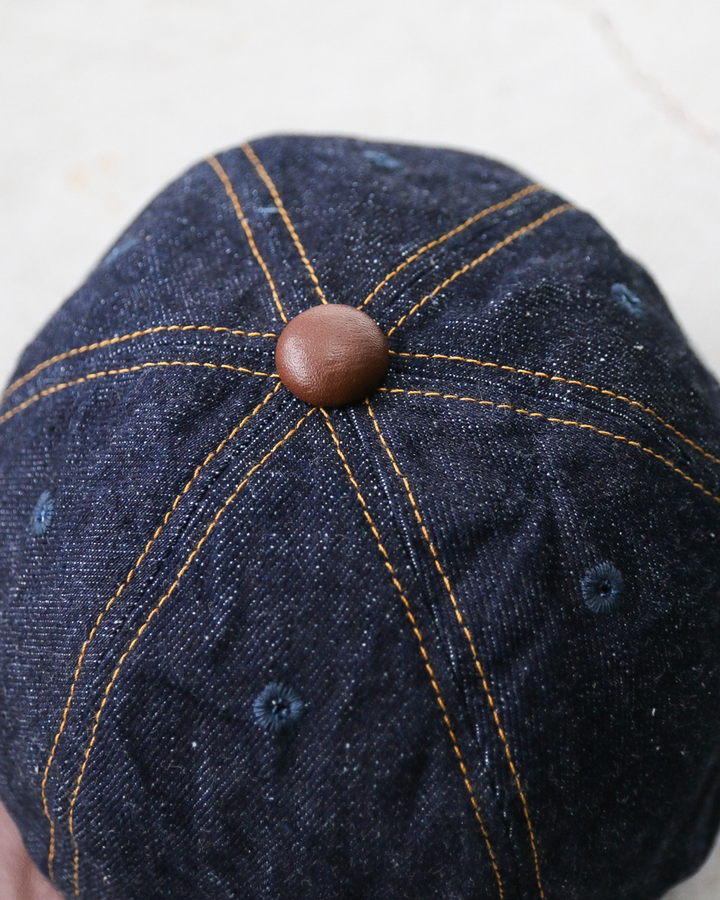 HIGHER ハイヤー HT25020C Denim × Leather Brim Cap