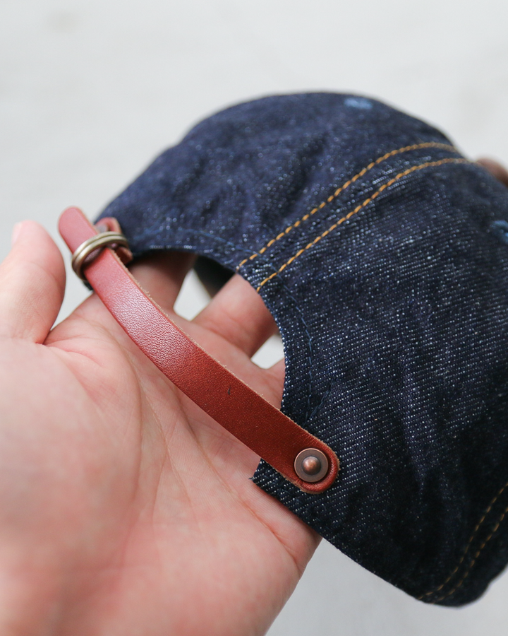 HIGHER ハイヤー HT25020C Denim × Leather Brim Cap