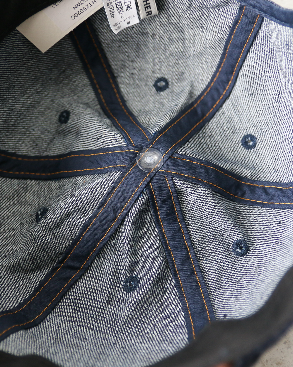 HIGHER ハイヤー HT25020C Denim × Leather Brim Cap