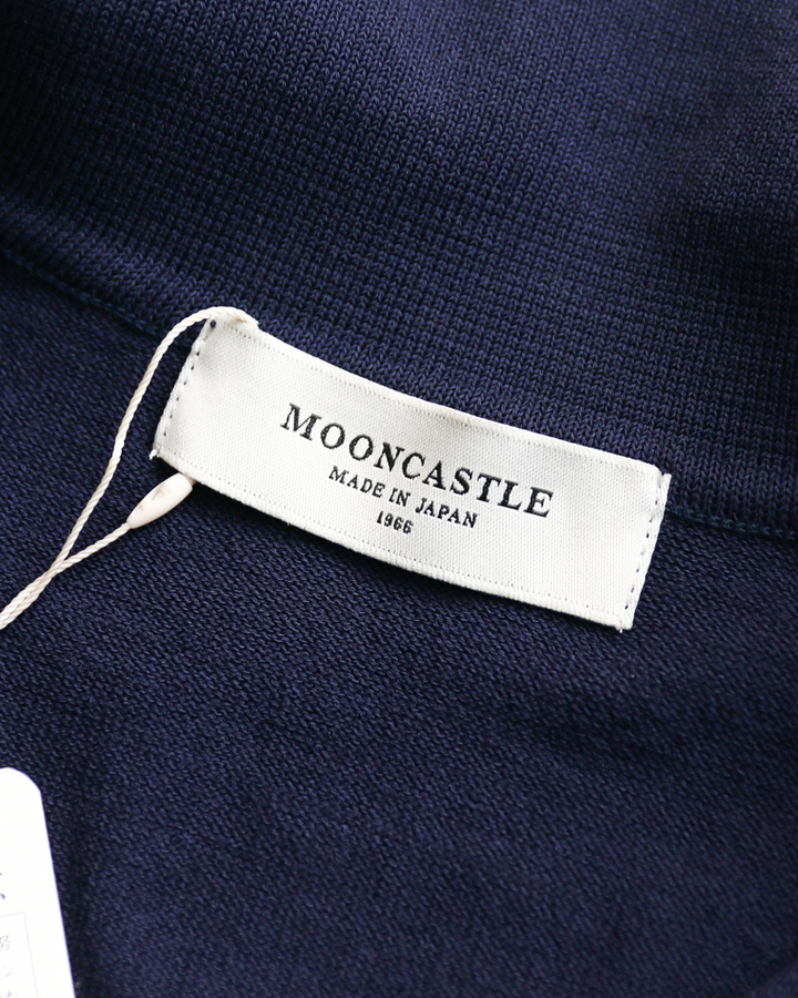 MOON CASTLE IC5 Ice Cotton Skipper Polo Neck Navy