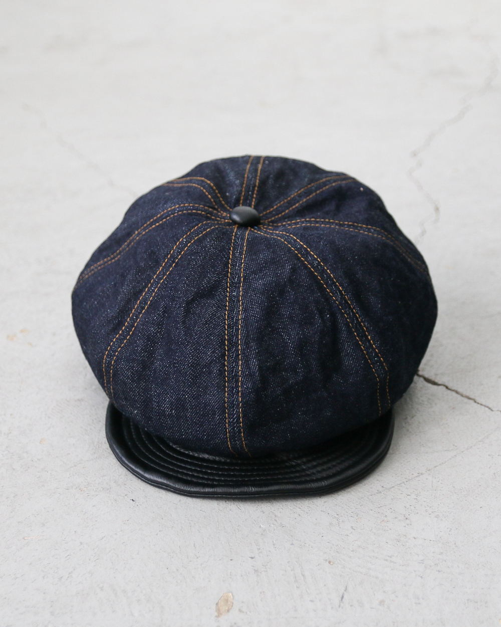HIGHER ハイヤー HT25020CQ Denim × Leather Brim Casquette