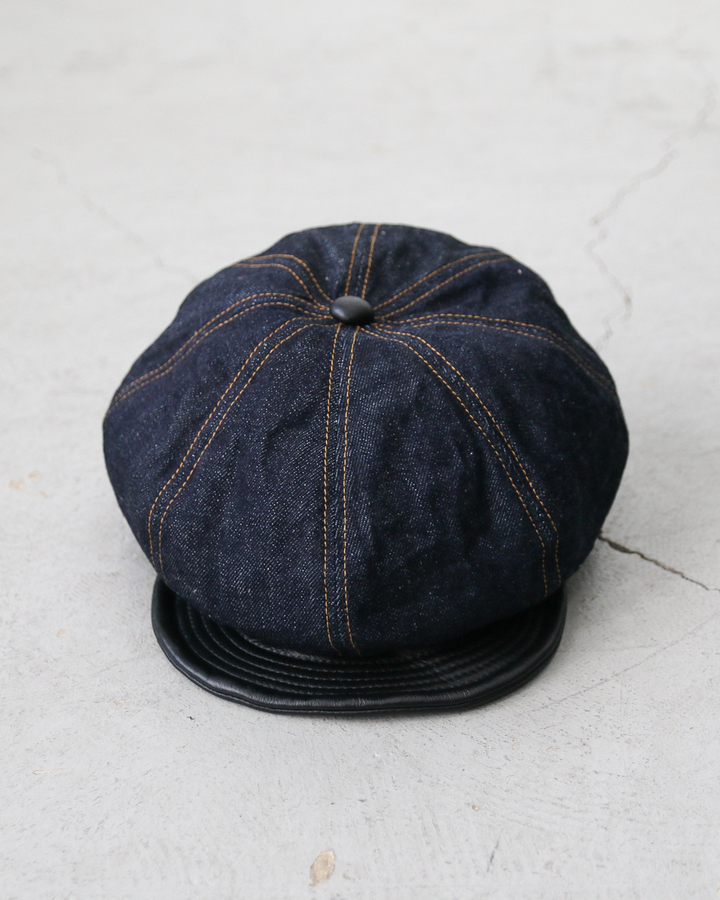 HIGHER ハイヤー HT25020CQ Denim × Leather Brim Casquette