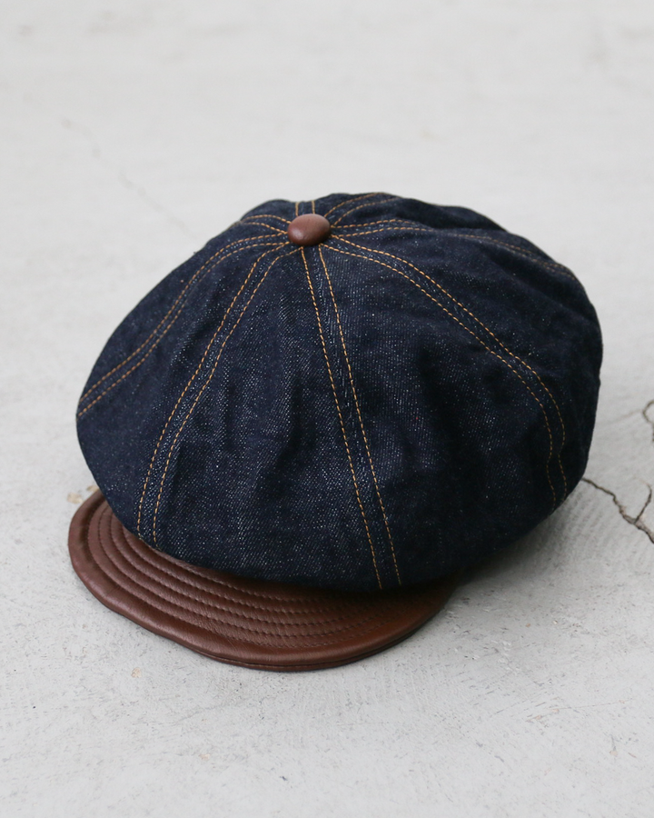 HIGHER ハイヤー HT25020CQ Denim × Leather Brim Casquette