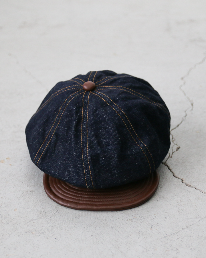 HIGHER ハイヤー HT25020CQ Denim × Leather Brim Casquette