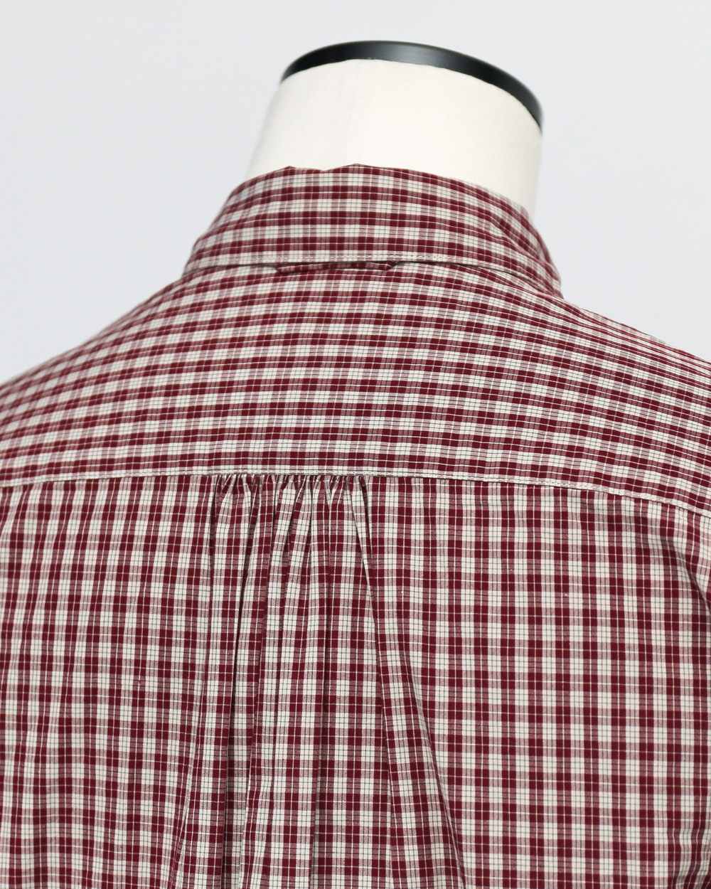JAMES &amp; CO. STANDARD SHIRT Small Collar Big Shirt -Check- RED