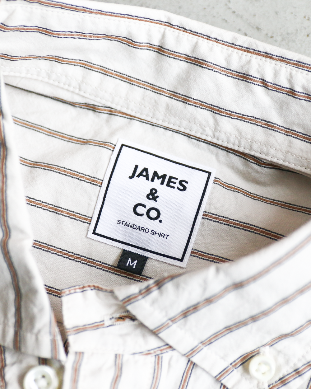 JAMES &amp; CO. STANDARD SHIRT Pujol Relax -Stripe- OFF