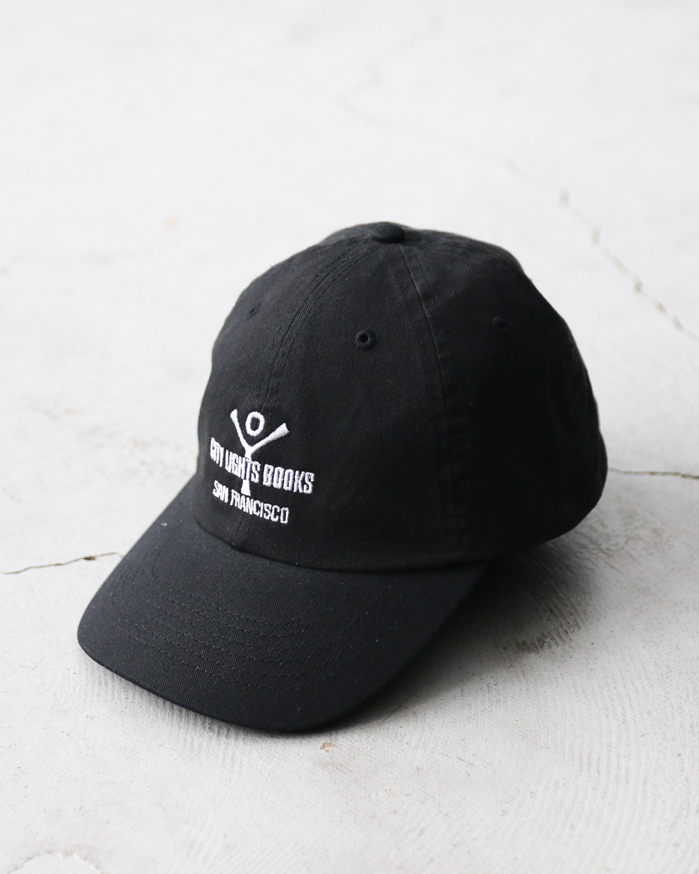 City Lights Bookstore シティライツブックストア Logo Cap Black