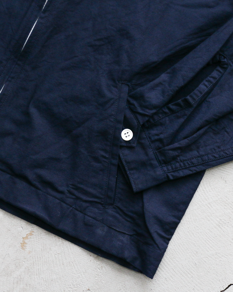 WORKERS ワーカーズ Swing Top, Combed OX, Solid Navy